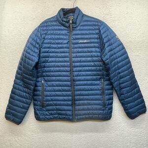 Eddie Bauer Jacket Mens Medium Down Travex Packable Lightweight Puffer EB700
